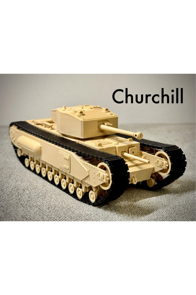 Forge Triverse Churchill Piyade Tankı Model Kiti 1/35 Ölçekli Hareketli Paletli