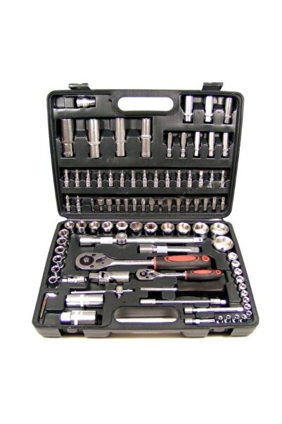 Jack Trusa 108 Piese cu Chei clicket, Biti si Tubulare, Crom-Vanadium