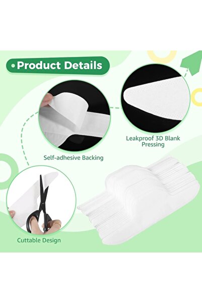 FONIX CleanCollar – Shirt Collar Protection Pads, 10 pcs, Anti-Sweat, White