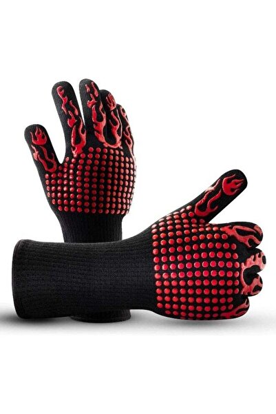 Miskat Trading قفازات الشواء 1472 درجة فهرنهايت مقاومة للحرارة العالية من الس...