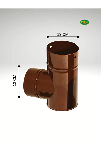 ÇİTAŞ EMAYE SOBA L DİRSEK 12 CM - L12 SOBA DİRSEĞİ KAHVERENGİ EMAYE