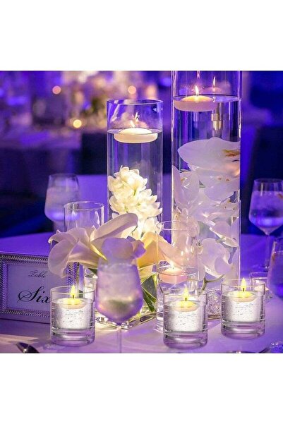 Generic Set of 12 Unscented Floating Candles, Model CGA063-W