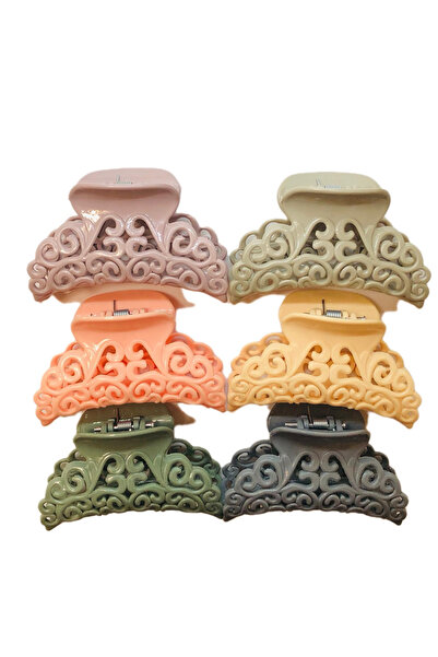 İnDerin مشبك شعر نسائي من سلسلة سوفت مكون من 6 مشابك ملونة