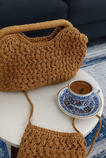 Nas Aksesuar Δώρο Ειδικές περιστάσεις Χειροποίητη Πλεκτή Τσάντα Χεριού Κομψή Τσάντα Χεριού