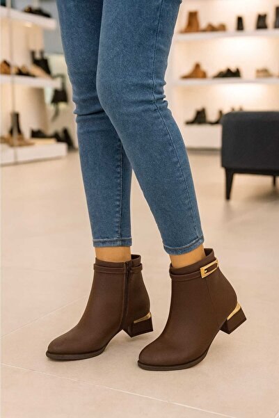 mysticaluxe Shoes Γυναικείες μπότες με μυτερή μύτη με χοντρό τακούνι με φερμουάρ στο πλάι Casual Daily z01