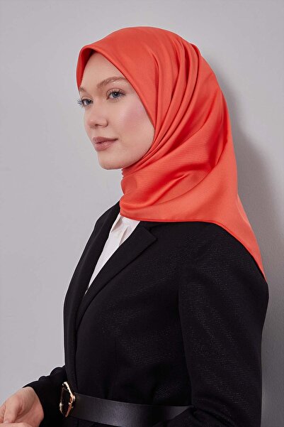Levidor Orange Solid Color Trend Twill Scarf