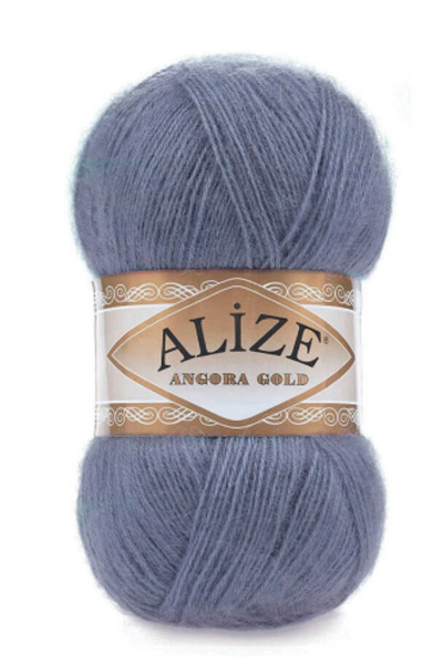 Alize Angora Gold Blue 1 Piece Collar: 203