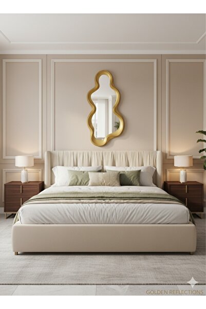 Generic Artistic mirror with a wavy frame – a touch of modern luxury 105cm * 49cm