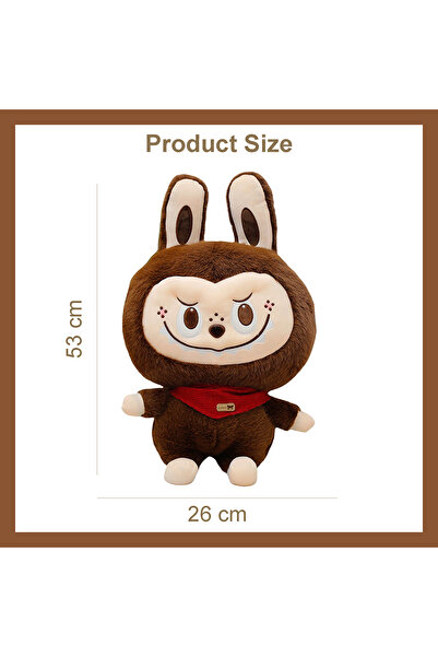 REZZOSS Labubu Doll Teddy Bear for Kids, Colorful Plush Toy Large 53cm, Cute Gift Cartoon Baby Doll Soft Toy