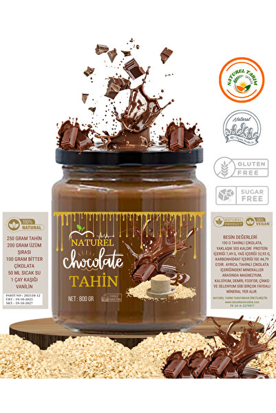 NATUREL ÇİKOLATALI ÇİĞ SUSAM TAHİNİ 800 GR