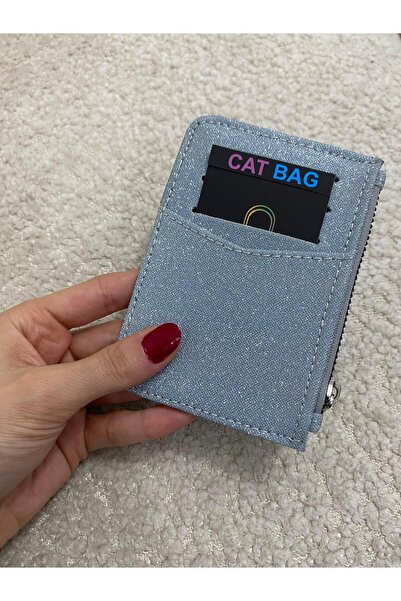ÇANTA Cat Bag Mavi Simli Kartlık