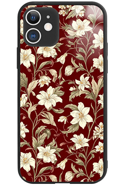 WANNA PROTECT iPhone 11 Kamera Korumalı Asil Zarafet Desenli Baskılı Glossy T...