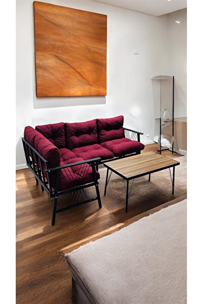 Modern Style Home Papatya Köşe Takımı, Mutfak, Balkon Köşe Takımı, Metal Kane...