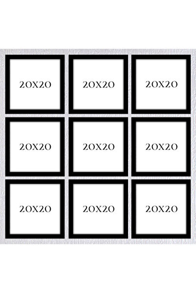 Araste Dekorasyon Dokuzlu 20x20 Çerçeve ( Postersiz )-Kare Çerçeve-Anı Köşesi...