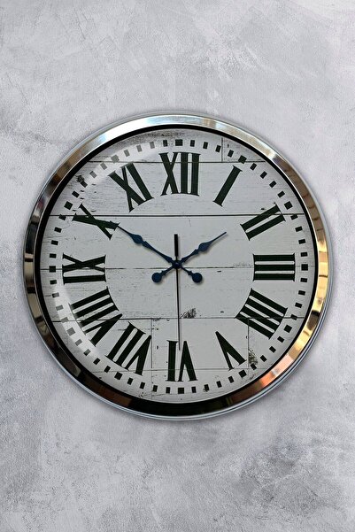 Kasva Concept هدية ساعة حائط على شكل دماغ من معدن الكروم مقاس 40 سم