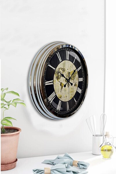 Kasva Concept ساعة حائط مزخرفة على شكل طائر من الكروم مقاس 40 سم هدية