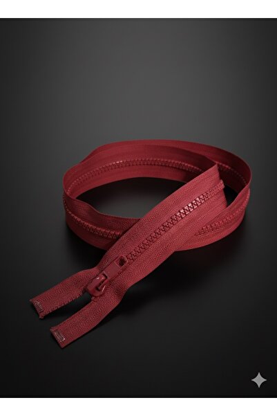 Bayfer Borda Renk 70 cm Plastik Diş Alttan Açılabilir Kaban Mont Hırka Fermuarı