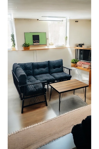 Modern Style Home MODERN Papatya Köşe Takımı, Mutfak, Balkon Köşe Takımı, Metal Kanepe, Koltuk Takımı, Açık Gri