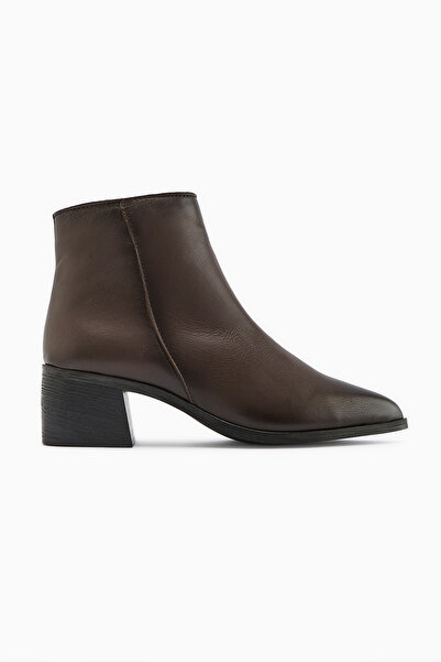 Limoya Mita Genuine Leather Brown Heeled Women's Boots