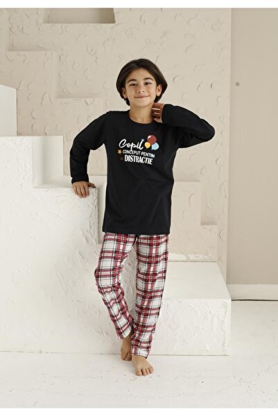 TOSKI Pijama Băieți,Mânecă Lungă si Pantaloni Lungi,Copil