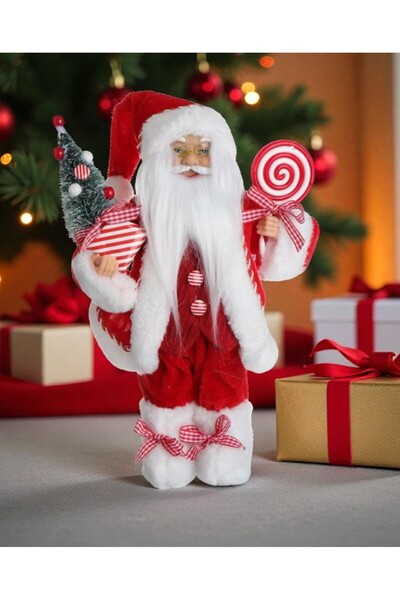 shop شجرة عيد الميلاد على شكل سانتا كلوز مع حلوى، موديل 2026 جديد، أبعاد 19×1...
