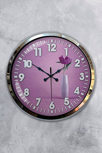 Kasva Concept Gift 40 cm Chrome Metal Cool Wall Clock