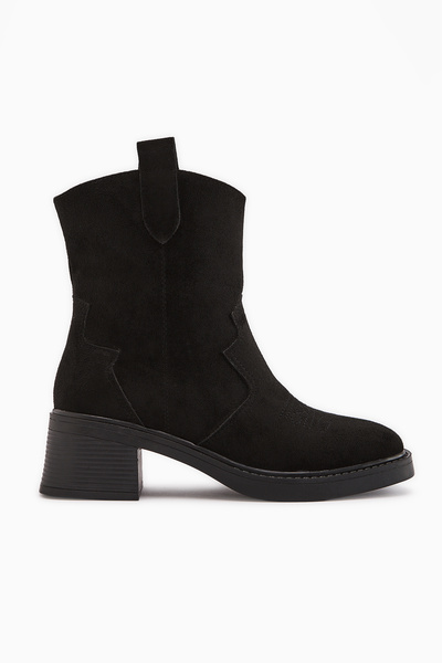 Limoya Mindra Black Suede Embroidered Women's Boots