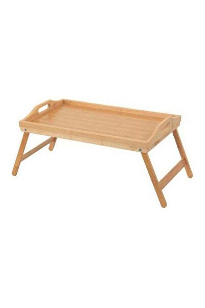 AnneFish طاولة سرير خشبية قابلة للطي، لون بيج، 50×30×24 سم