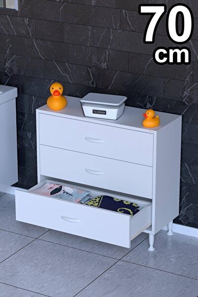 Modilayn SÖKE, 3 Çekmeceli, Ayaklı, Çok Amaçlı Banyo Dolabı (14 farklı Genişlik Seçeneği)