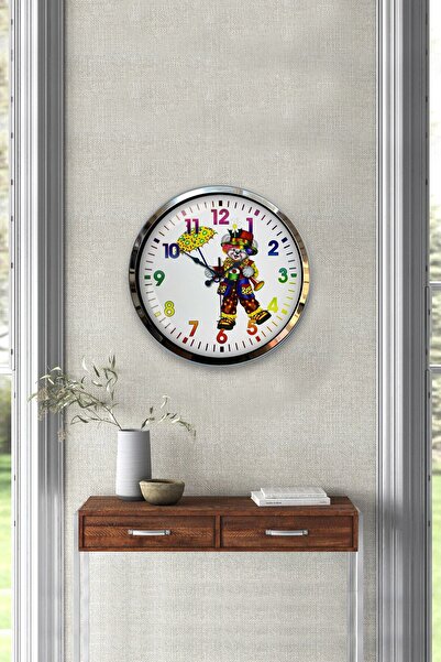 Kasva Concept هدية ساعة حائط ببغاء معدنية من الكروم مقاس 40 سم