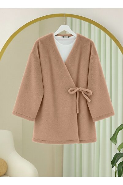 Modamorfo Side Tie Fur Coat - Mink