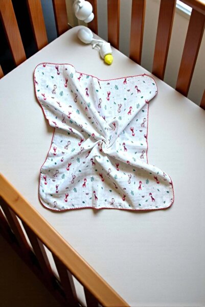 herbynia Minika Çok Amaçlı Müslin Örtü Pembe Zürafa 80 x 90 Cm