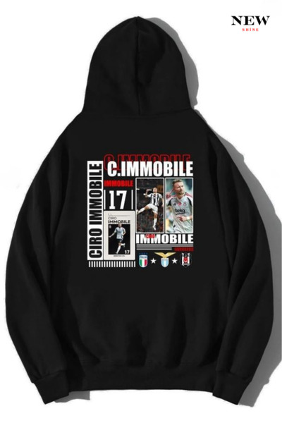 New Shine Hanorac unisex supradimensionat Ciro Immobile cu imprimeu