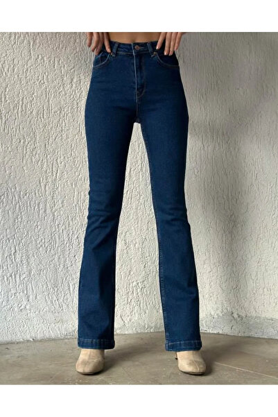 kleshus بنطلون جينز نسائي من نوع Flare موديل واسع الأرجل من Çnr، مصنوع من الل...