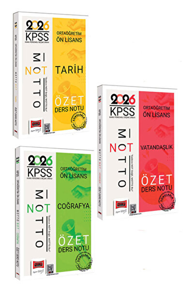 Yargı Yayınları 2026 KPSS Ortaöğretim Ön Lisans Motto Serisi GK Tarih-Coğrafy...