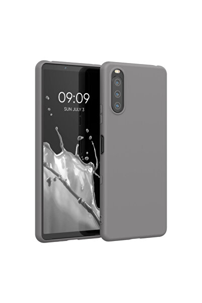 KWmobile Case for Sony Xperia 10 III, Silicone, Gray, 54754.155,
