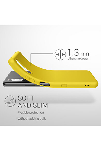 KWmobile Case for Sony Xperia 10 III, Silicone, Yellow, 54754.165