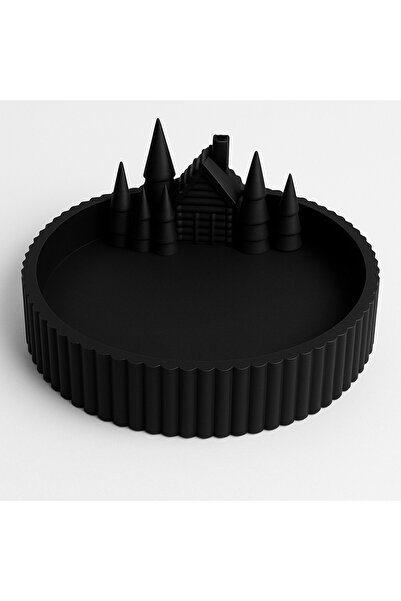 SLM Stylish Christmas Villa Tray Black