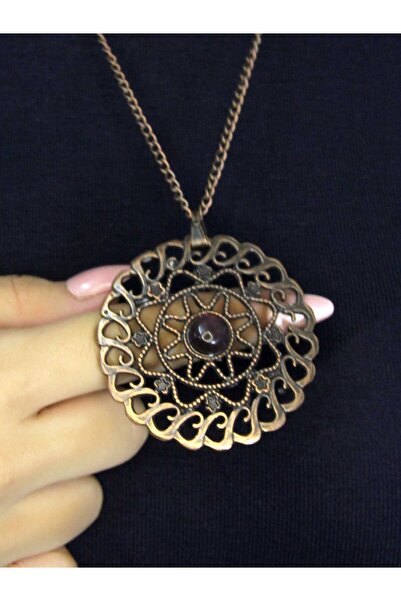 esha قلادة نسائية مستديرة من الحجر الطبيعي العقيق euk47amt