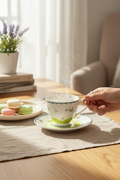 ROY KING Royking 2'Lİ KAHVE FİNCANI 90 CC YEŞİL KLG 007