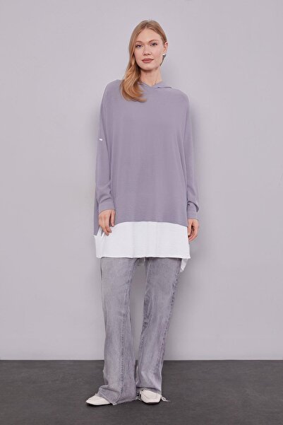 Levidor Gray Double-Colored Hat Tunic