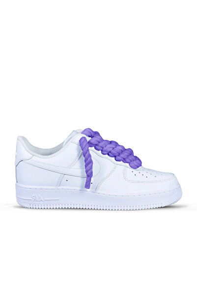 Nike Pantofi Sport Air Force 1 Low Custom Rope Laces Personalizati Purple-Siret gros mov
