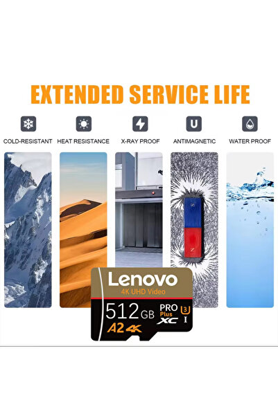 Generic بطاقة ذاكرة TF سعة ٢ تيرابايت - بطاقة Micro SD عالية السرعة | الفئة ١٠ U3 V30 A2 | تسجيل فيديو فائق الوضوح بدقة ٤K