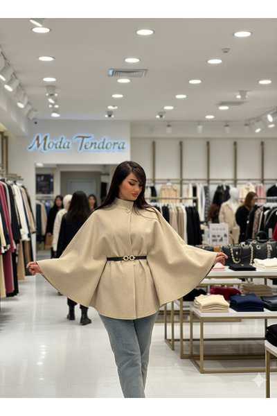 Moda Tendora Women's Cashmere Belted Poncho