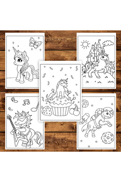 Legendary Gifts Coloring book, 50 Magical Unicorns illustrations, 106 pages, A5