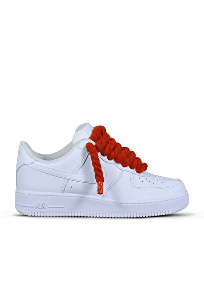 Nike Air Force 1 Low Custom Rope Red Lace-Light