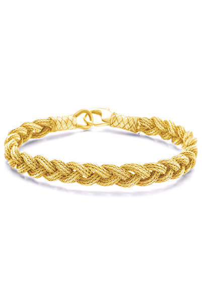 St YILDIRIM El Örmesi 1000 Ayar Saf Gümüş Unisex Örgü Bileklik – B01