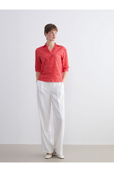 LC Waikiki Openwork Brode Women's Shirt