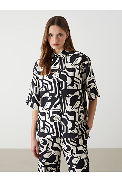 LC Waikiki Oversize Patterned Women's Shirt