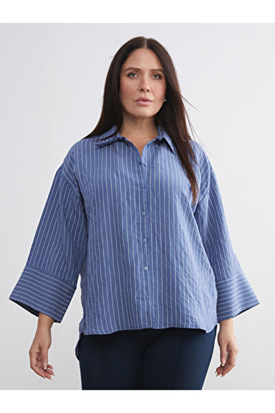 LC Waikiki Cămașă oversize cu dungi pentru femei